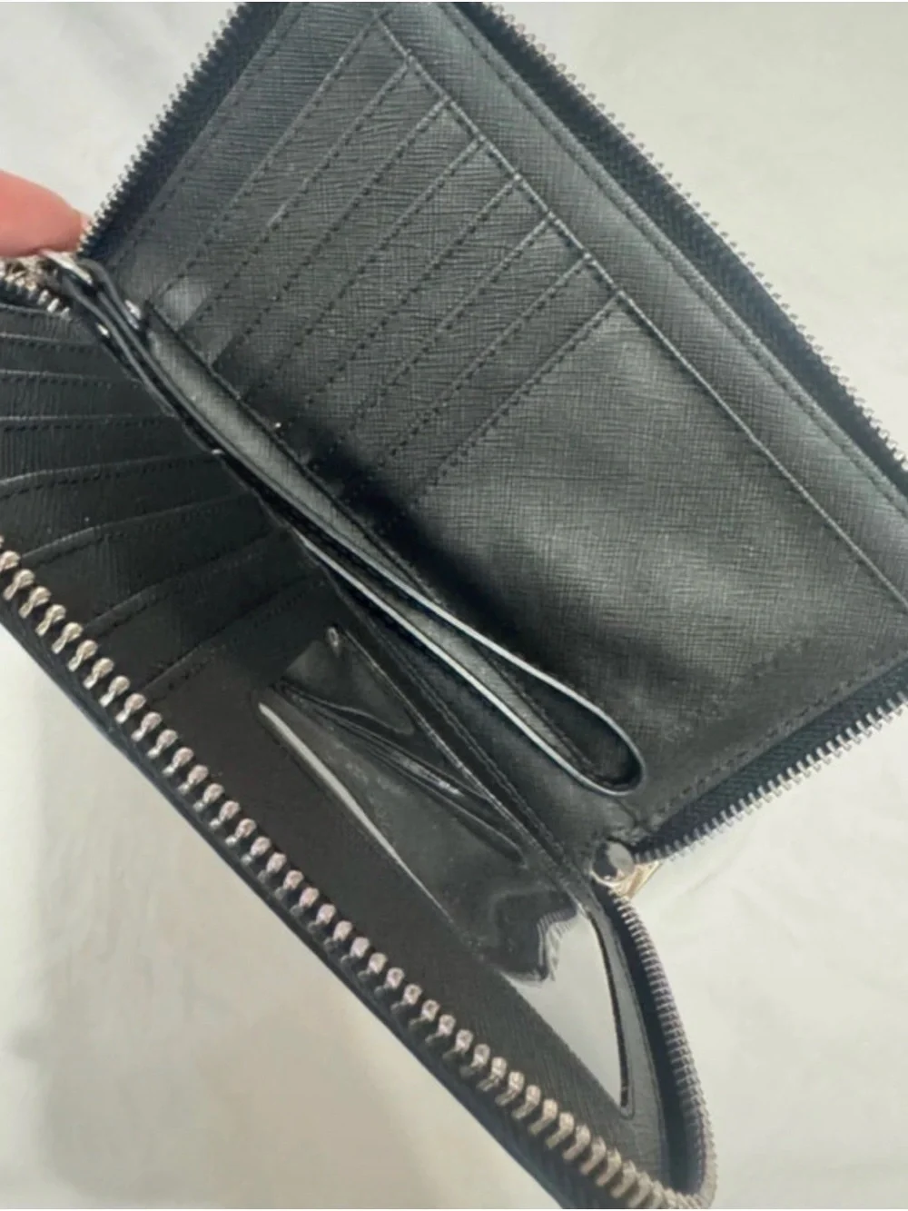 Michael Kors Black Signature Zip-Around Wristlet